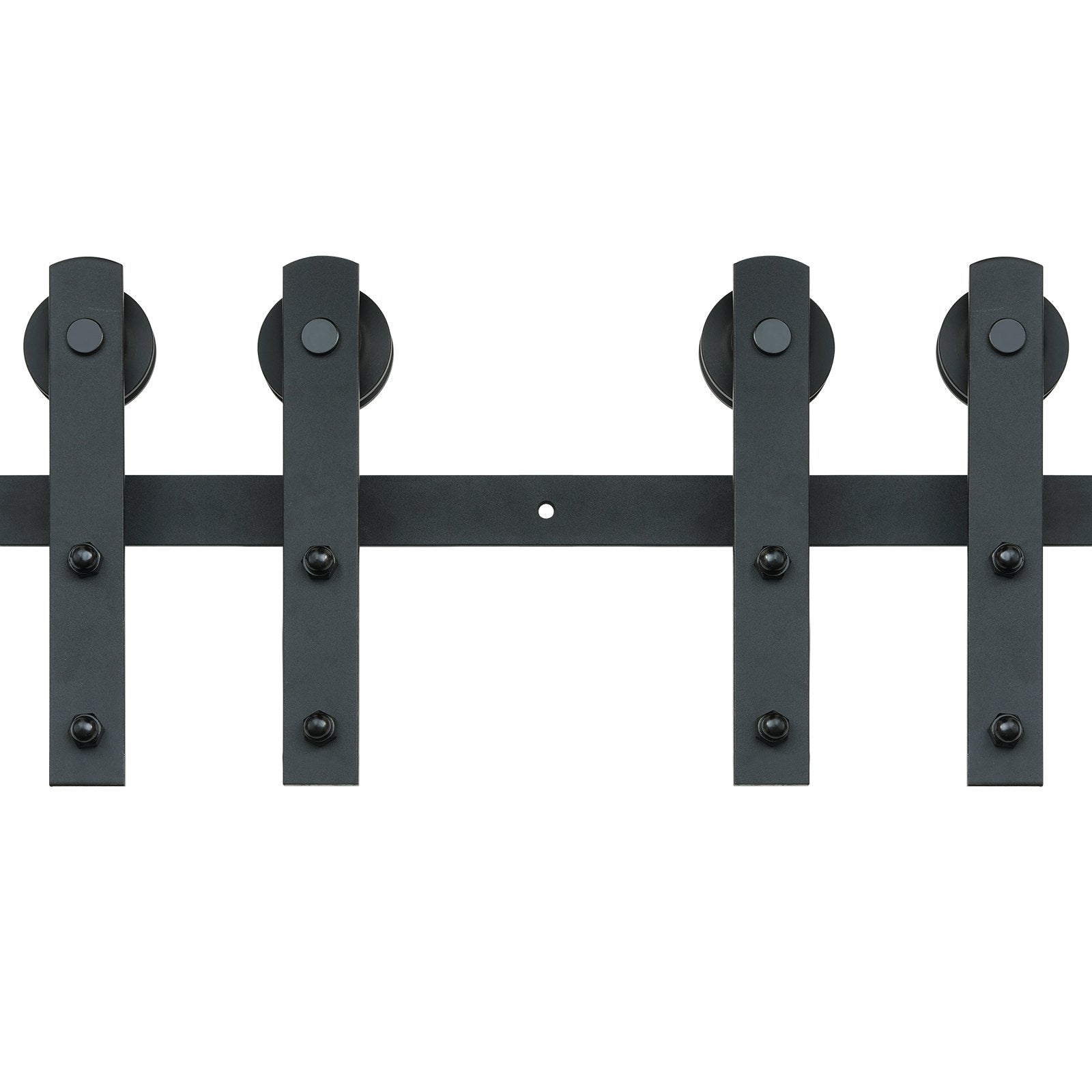 8FT Sliding Barn Door Hardware Closet Track Kit for Double Doors I Hanger V952-GCYMWJTJHS8FD5SVJV0