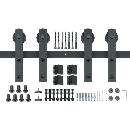 8FT Sliding Barn Door Hardware Closet Track Kit for Double Doors I Hanger V952-GCYMWJTJHS8FD5SVJV0