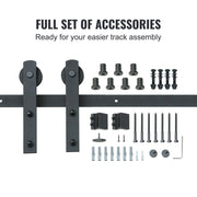 8FT Sliding Barn Door Hardware Closet Track Kit for Single Door I Hanger V952-GCYMWJTJHS8FDEY4EV0