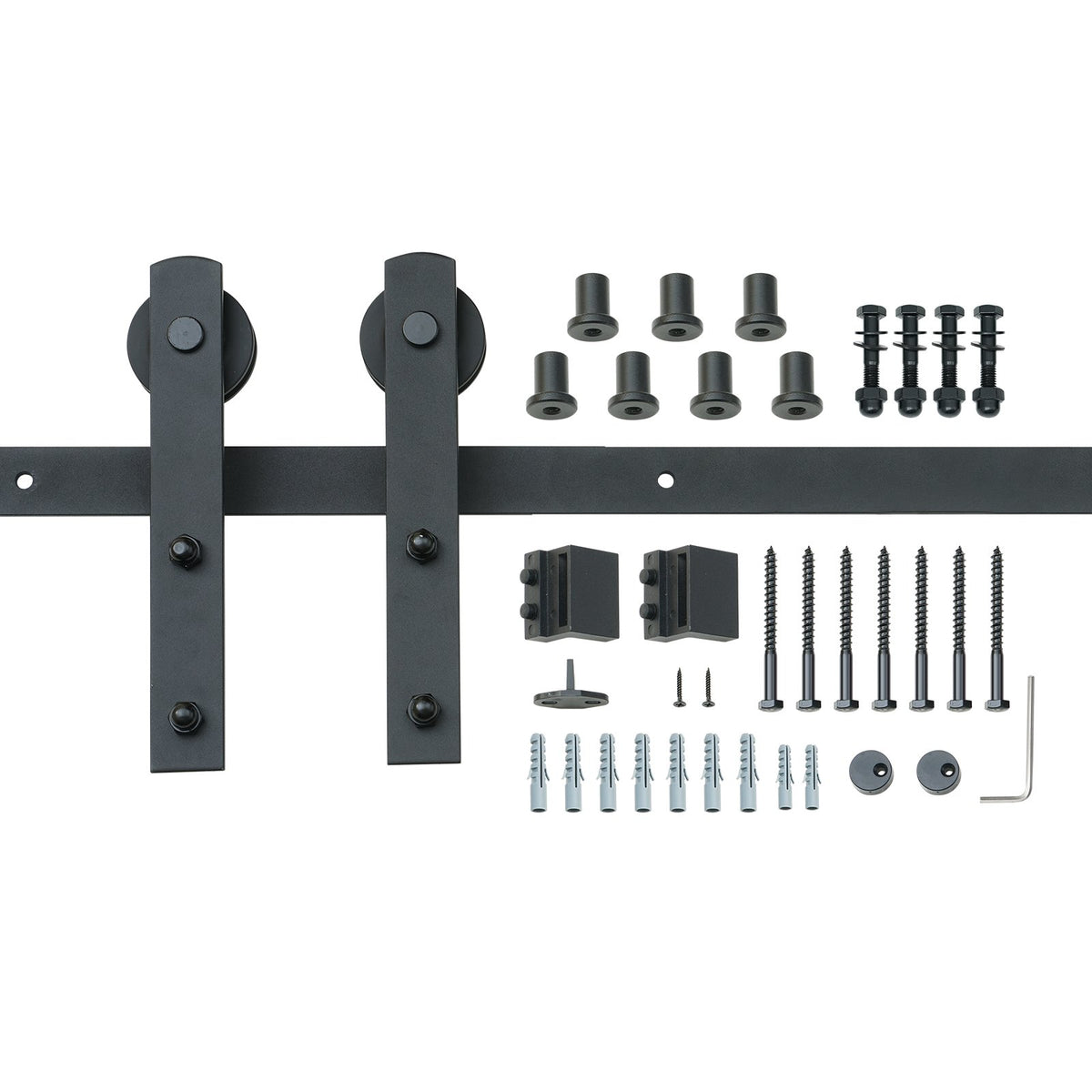 8FT Sliding Barn Door Hardware Closet Track Kit for Single Door I Hanger V952-GCYMWJTJHS8FDEY4EV0