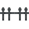 2440 mm Sliding Barn Door Hardware Closet Track Kit for Double Doors J Hanger V952-GCYMWJTJHS8FLSQZJV0
