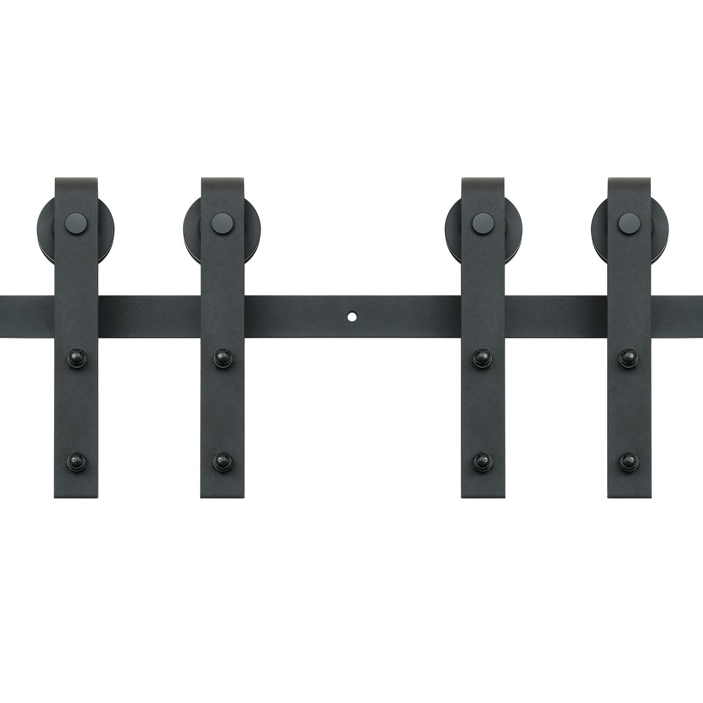 2440 mm Sliding Barn Door Hardware Closet Track Kit for Double Doors J Hanger V952-GCYMWJTJHS8FLSQZJV0