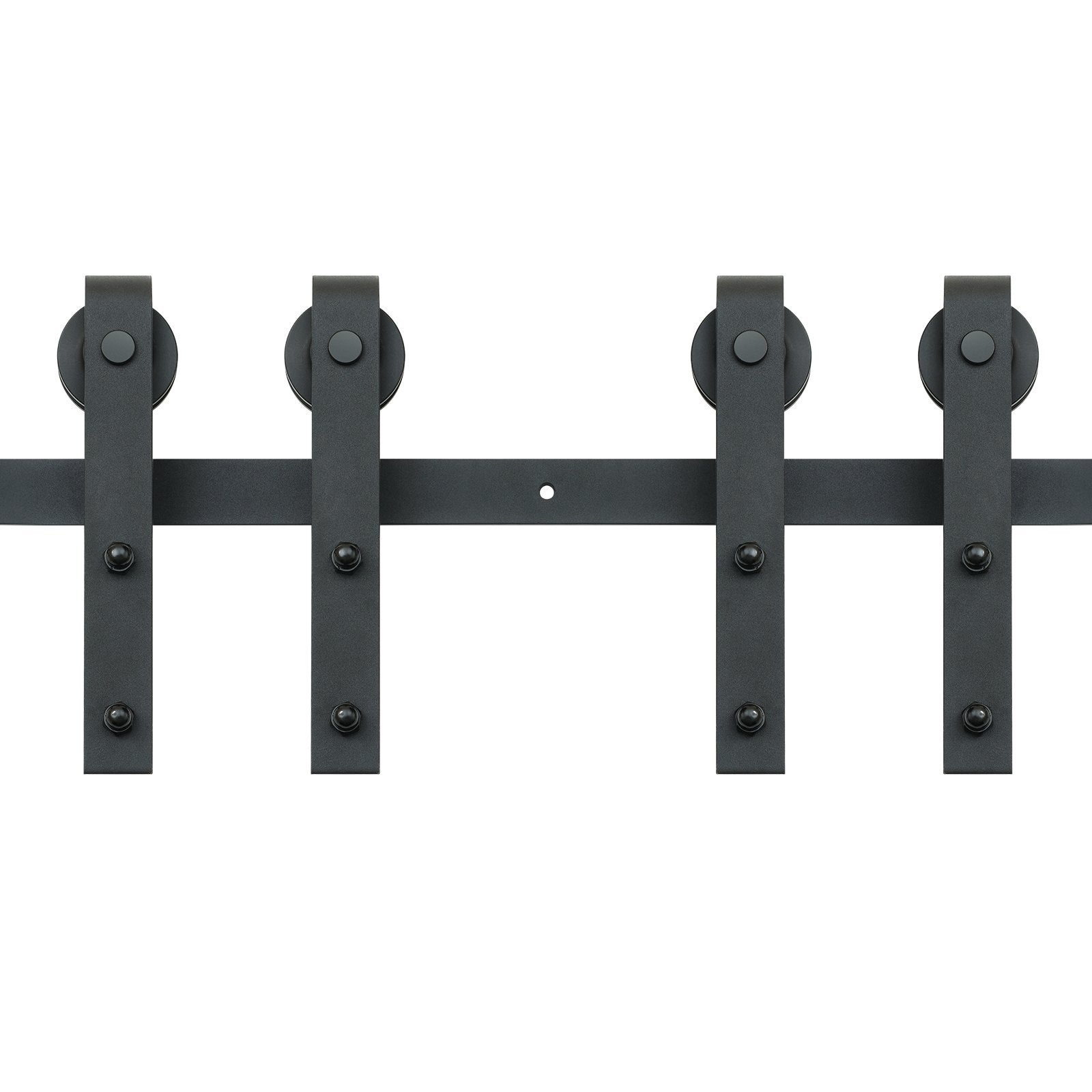 2440 mm Sliding Barn Door Hardware Closet Track Kit for Double Doors J Hanger V952-GCYMWJTJHS8FLSQZJV0
