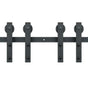 2440 mm Sliding Barn Door Hardware Closet Track Kit for Double Doors J Hanger V952-GCYMWJTJHS8FLSQZJV0