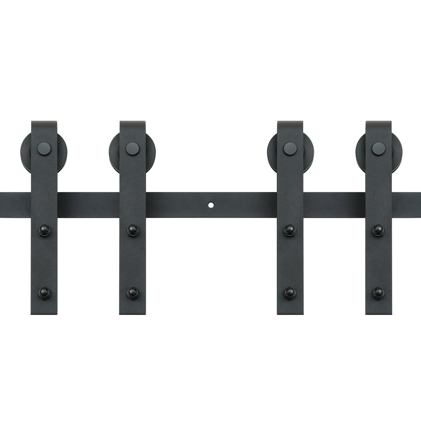 2440 mm Sliding Barn Door Hardware Closet Track Kit for Double Doors J Hanger V952-GCYMWJTJHS8FLSQZJV0