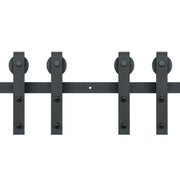 2440 mm Sliding Barn Door Hardware Closet Track Kit for Double Doors J Hanger V952-GCYMWJTJHS8FLSQZJV0