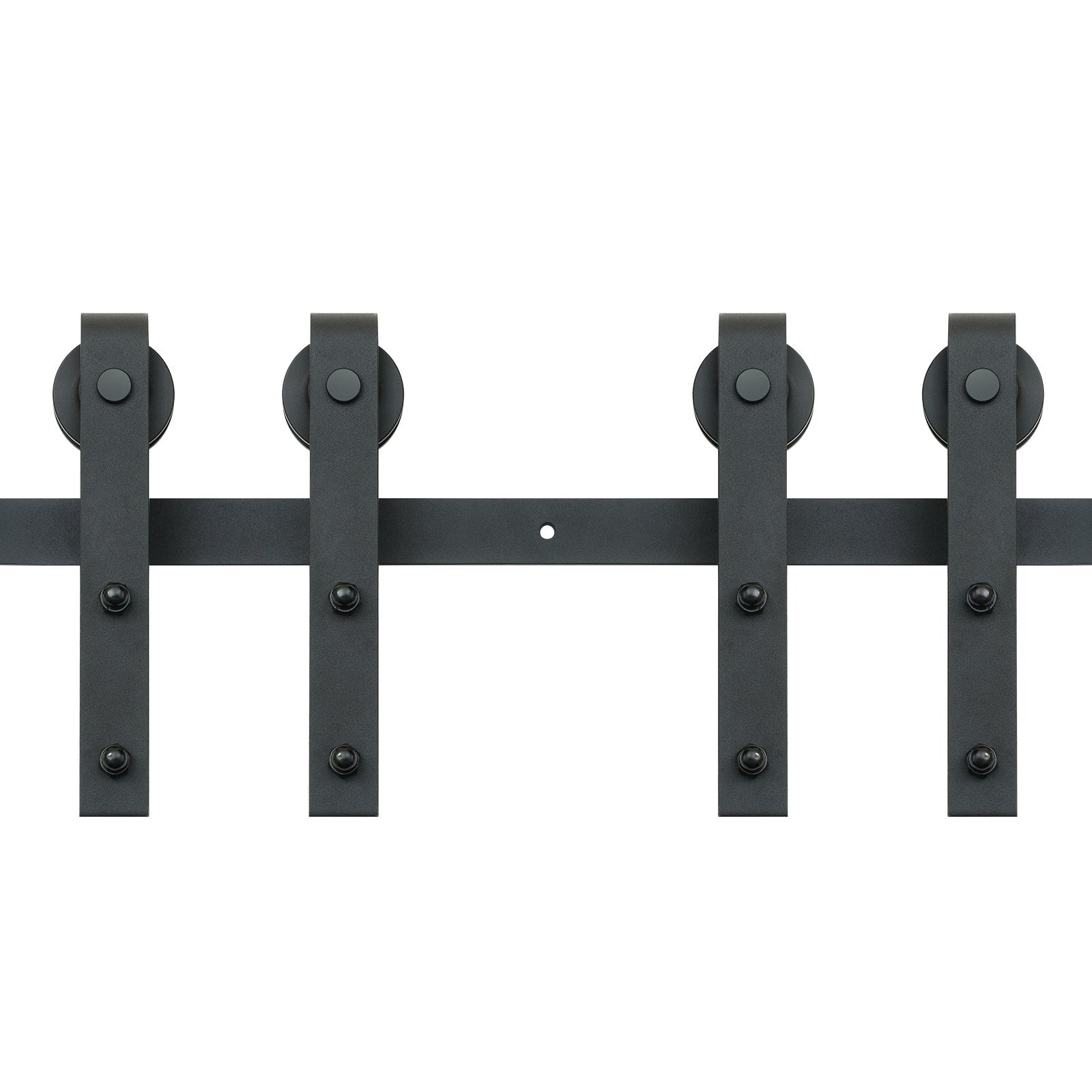 2440 mm Sliding Barn Door Hardware Closet Track Kit for Double Doors J Hanger V952-GCYMWJTJHS8FLSQZJV0