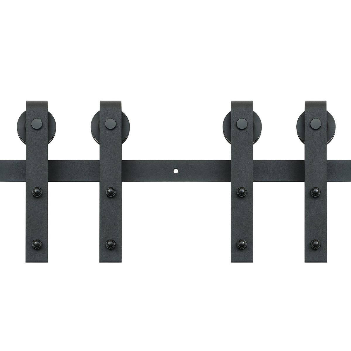 2440 mm Sliding Barn Door Hardware Closet Track Kit for Double Doors J Hanger V952-GCYMWJTJHS8FLSQZJV0