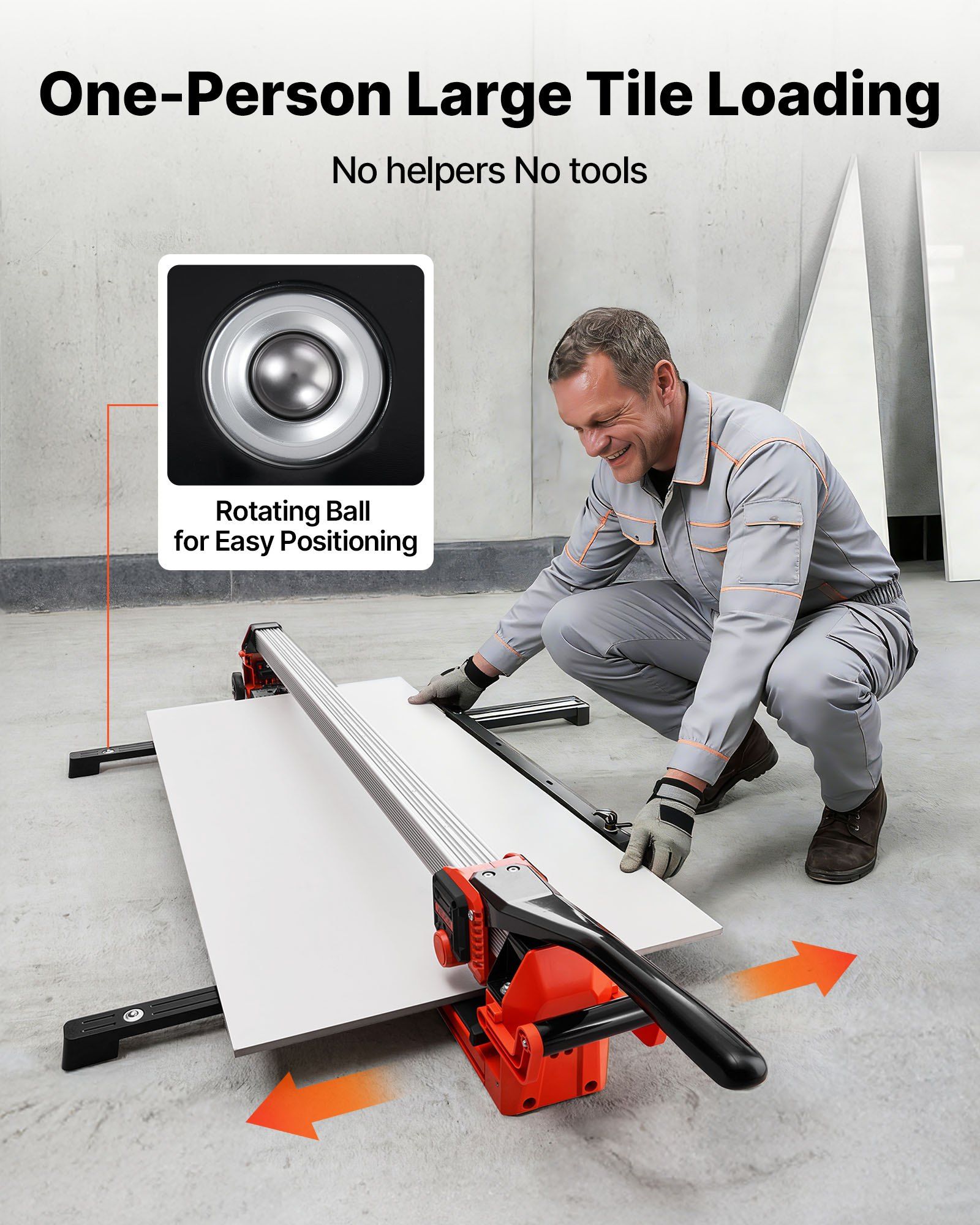 1200 mm Manual Tile Cutter, Upgraded Rail and Sliding Head, Precision Alignment Guide, Tungsten Carbide V952-GDDZDGHHDTSJBBPZL001V0