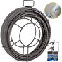 Drain Cleaning Cable 100 Feet x 3/8 Inch Solid Core Cable Sewer Cable Drain Auger Cable Cleaner Snake Clog V952-GDGJTZ100FT380001V0