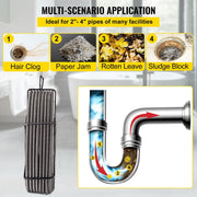 Drain Cleaning Cable 100 Feet x 3/8 Inch Solid Core Cable Sewer Cable Drain Auger Cable Cleaner Snake Clog V952-GDGJTZ100FT380001V0