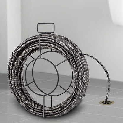 Drain Cleaning Cable 100 Feet x 3/8 Inch Solid Core Cable Sewer Cable Drain Auger Cable Cleaner Snake Clog V952-GDGJTZ100FT380001V0