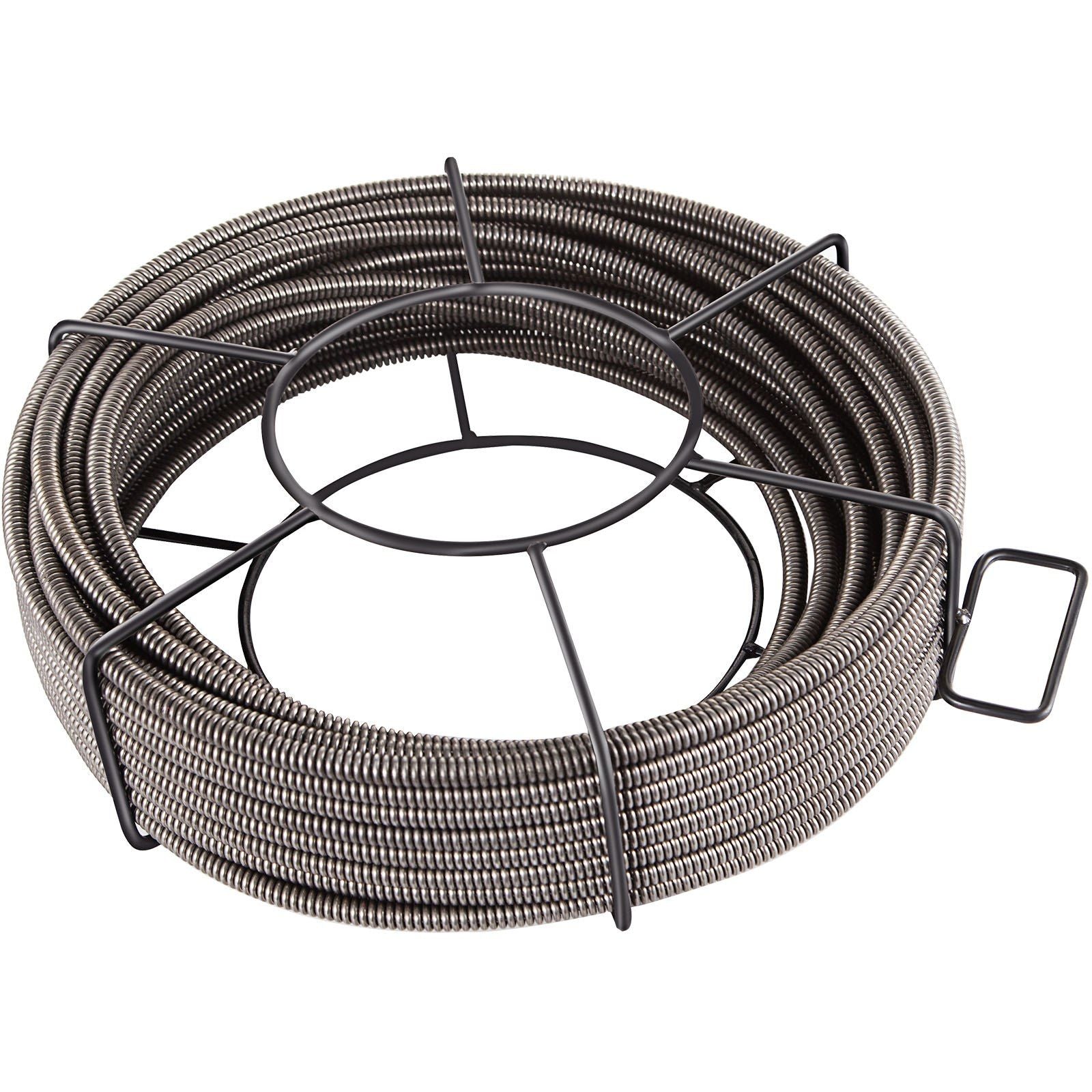 Drain Cleaning Cable 100 Feet x 3/8 Inch Solid Core Cable Sewer Cable Drain Auger Cable Cleaner Snake Clog V952-GDGJTZ100FT380001V0