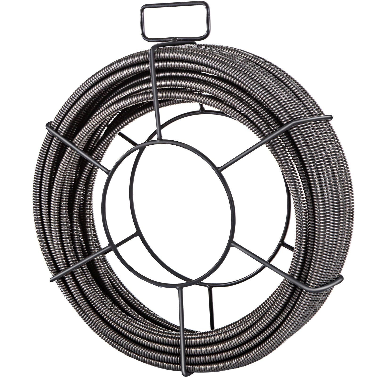 Drain Cleaning Cable 100 Feet x 3/8 Inch Solid Core Cable Sewer Cable Drain Auger Cable Cleaner Snake Clog V952-GDGJTZ100FT380001V0