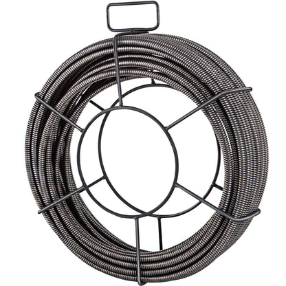 Drain Cleaning Cable 100 Feet x 3/8 Inch Solid Core Cable Sewer Cable Drain Auger Cable Cleaner Snake Clog V952-GDGJTZ100FT380001V0