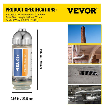 Sonde Locator, 512 Hertz Frequency, Rigid Drain Locator with 8/5" and 1/4-20" Connectors for Locating & V952-GDKSYWWW512HZZDWEV0