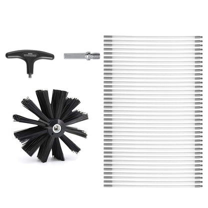 15.24M Dryer Vent Cleaner Kit, 37 Pieces Duct Cleaning Brush, Reinforced Nylon Dryer Vent Brush, Dryer V952-GDQJS50YC2PC72NYBV0