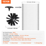 15.24M Dryer Vent Cleaner Kit, 37 Pieces Duct Cleaning Brush, Reinforced Nylon Dryer Vent Brush, Dryer V952-GDQJS50YC2PC72NYBV0