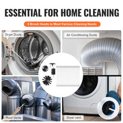 22 Pieces 9.1M Dryer Vent Cleaner Kit, Include 3 Different Sizes Flexible Lint Trap Brush, Reinforced Nylon V952-GDQJSSTK30YCGTD6IV0