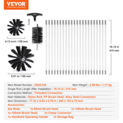 22 Pieces 9.1M Dryer Vent Cleaner Kit, Include 3 Different Sizes Flexible Lint Trap Brush, Reinforced Nylon V952-GDQJSSTK30YCGTD6IV0