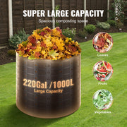 Compost Bin 1000 L, Outdoor Expandable Composter, Easy to Setup & Large Capacity Composting Bin, Fast V952-GDSDFXHSPE24XFBXXV0