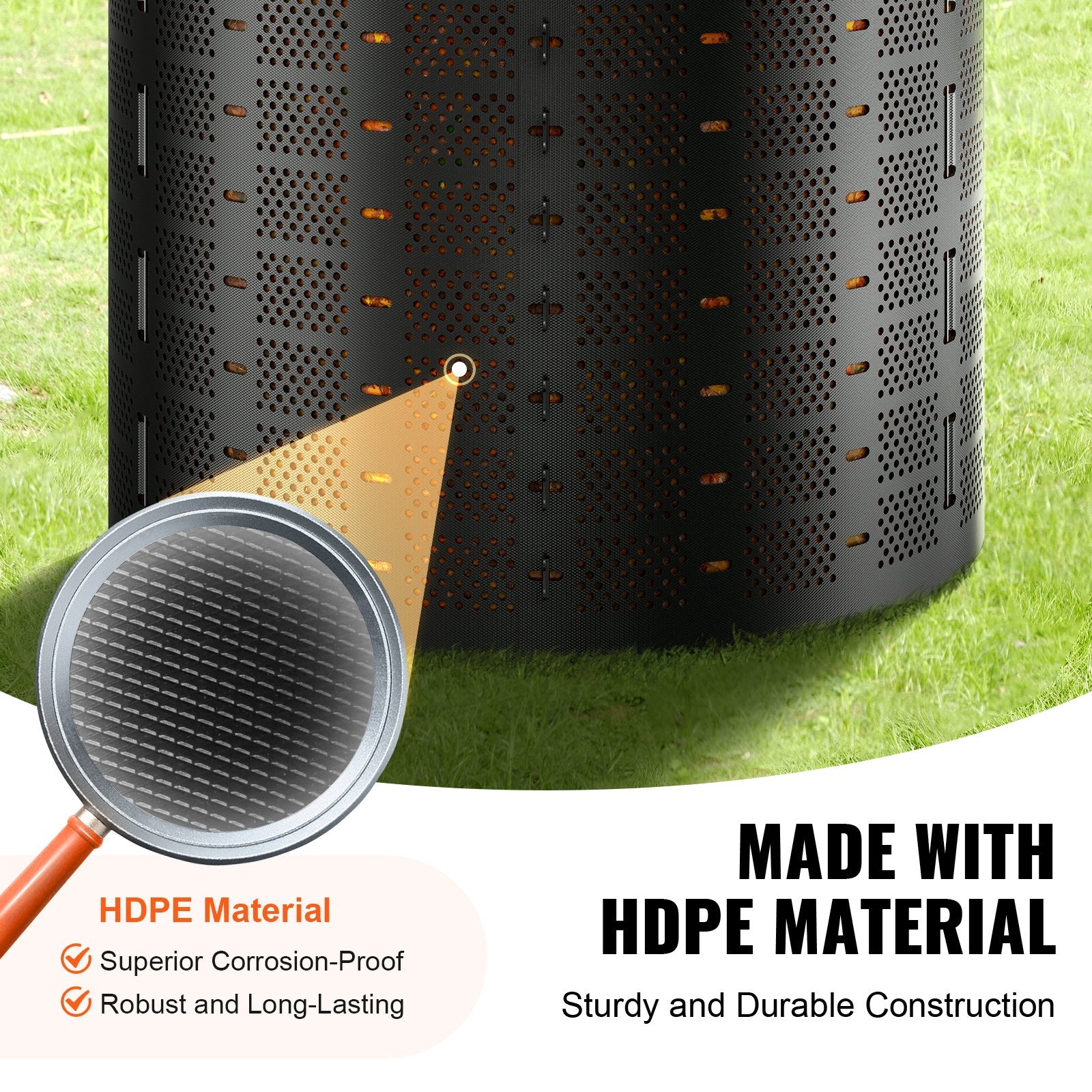 Compost Bin 1000 L, Outdoor Expandable Composter, Easy to Setup & Large Capacity Composting Bin, Fast V952-GDSDFXHSPE24XFBXXV0