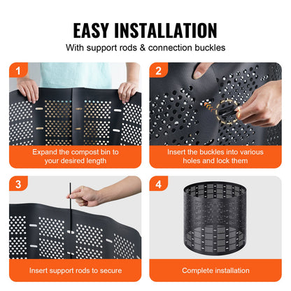 Compost Bin 1000 L, Outdoor Expandable Composter, Easy to Setup & Large Capacity Composting Bin, Fast V952-GDSDFXHSPE24XFBXXV0