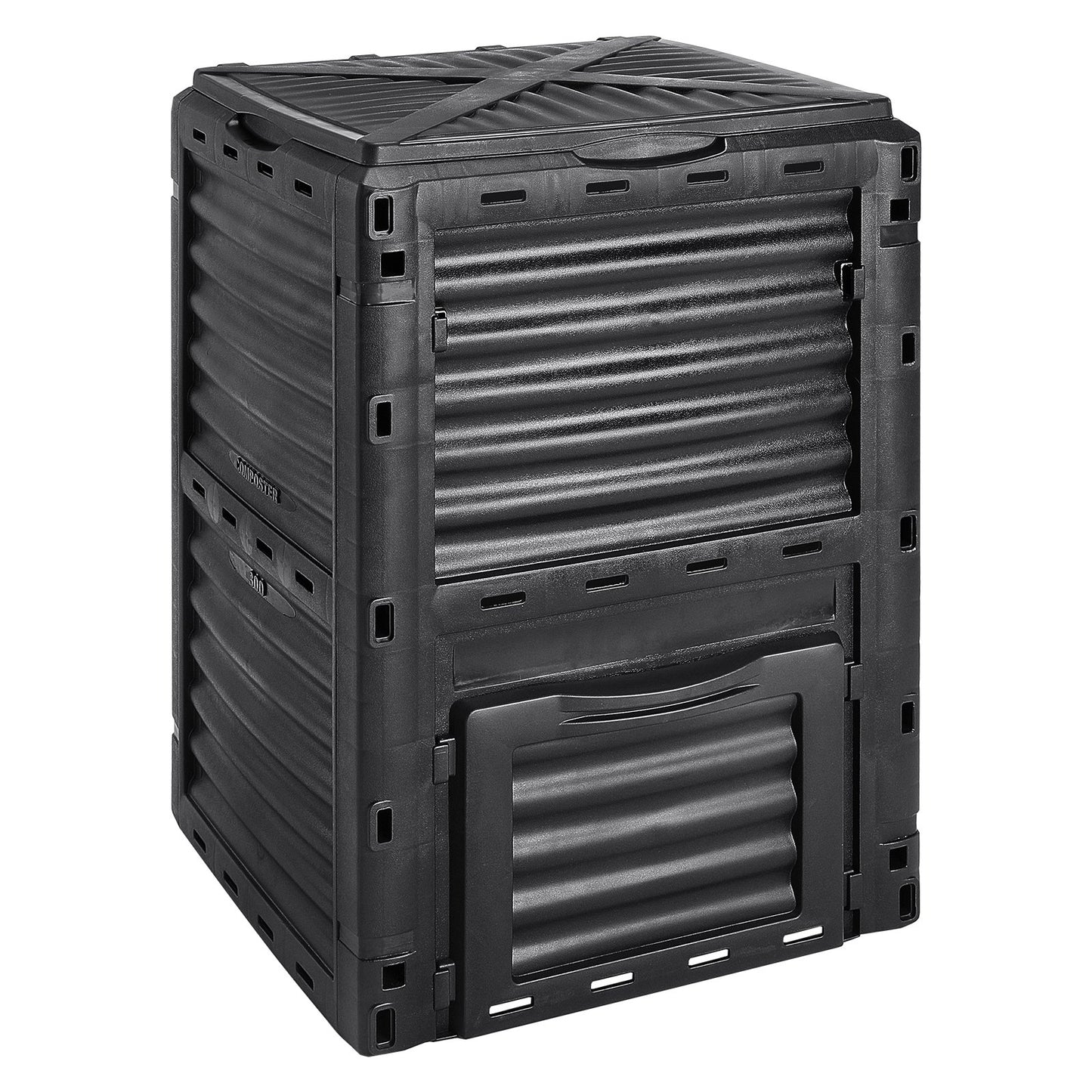 Garden Compost Bin 300 L, BPA Free Composter, Large Capacity Outdoor Composting Bin with Top Lid and Bottom V952-GDSDFXHSPP80WX06WV0