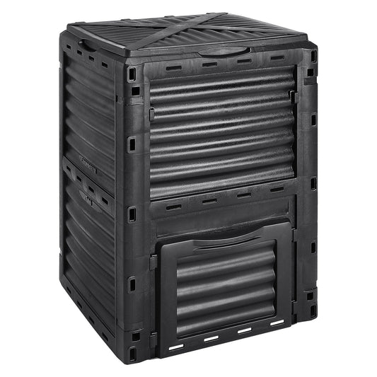 Garden Compost Bin 300 L, BPA Free Composter, Large Capacity Outdoor Composting Bin with Top Lid and Bottom V952-GDSDFXHSPP80WX06WV0