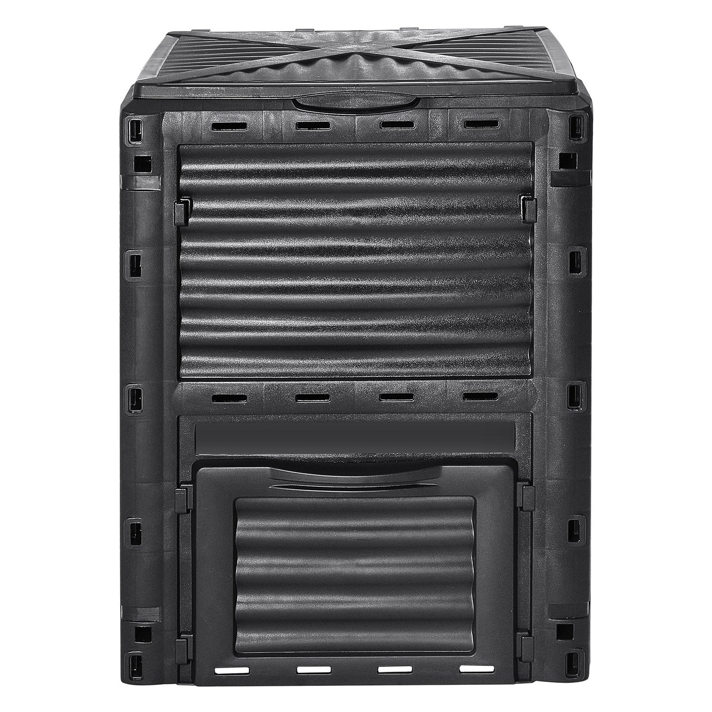 Garden Compost Bin 300 L, BPA Free Composter, Large Capacity Outdoor Composting Bin with Top Lid and Bottom V952-GDSDFXHSPP80WX06WV0