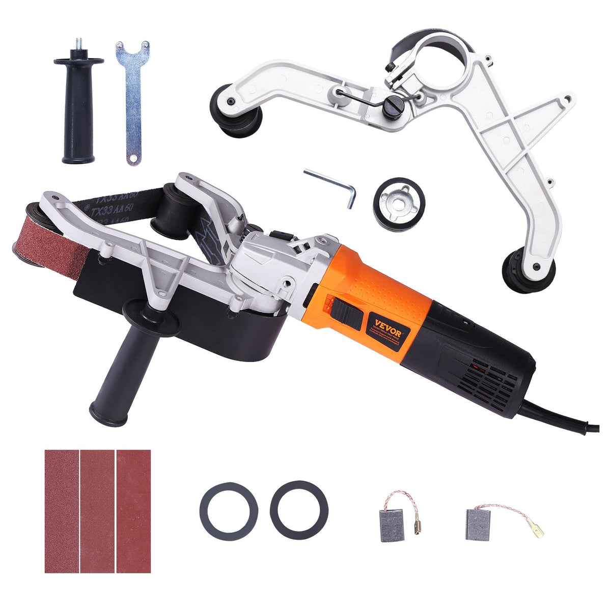 Pipe Tube Polisher Sander, 1300W Pipe Belt Sander with 6 Variable Speeds 1100-3200rpm, Professional Belt V952-GDSDJ800W15XVD0ZBV3