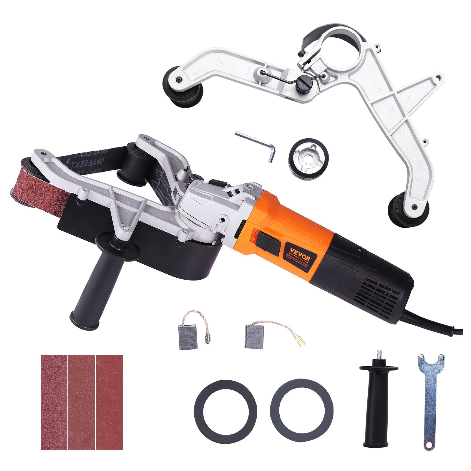 Pipe Tube Polisher Sander, 1300W Pipe Belt Sander with 6 Variable Speeds 1100-3200rpm, Professional Belt V952-GDSDJ800W15XVD0ZBV3