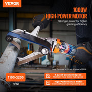 Pipe Tube Polisher Sander, 1300W Pipe Belt Sander with 6 Variable Speeds 1100-3200rpm, Professional Belt V952-GDSDJ800W15XW6KN0V3
