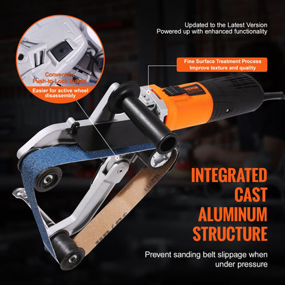 Pipe Tube Polisher Sander, 1300W Pipe Belt Sander with 6 Variable Speeds 1100-3200rpm, Professional Belt V952-GDSDJ800W15XW6KN0V3