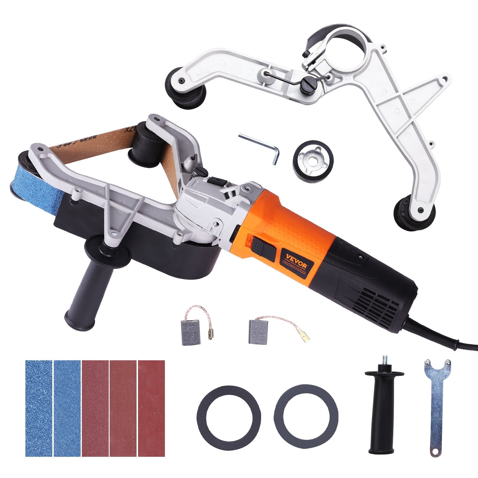 Pipe Tube Polisher Sander, 1300W Pipe Belt Sander with 6 Variable Speeds 1100-3200rpm, Professional Belt V952-GDSDJ800W15XW6KN0V3