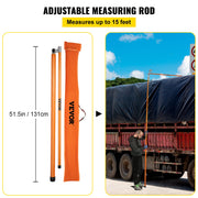 Load Height Measuring Stick, 15\' Sturdy Fiberglass Truck Height Stick with Adjustable Pole, Non-conductive V952-GDSSCLGBD15FTKQS0V0