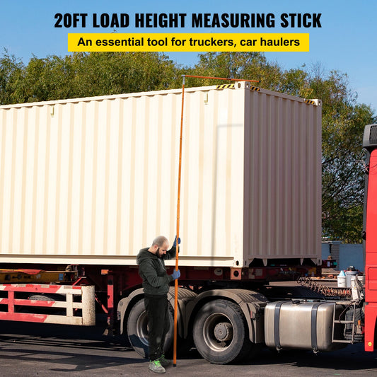 Load Height Measuring Stick 20' Sturdy Truck Height Stick Easy to Read V952-GDSSCLGBD20FT81GGV0