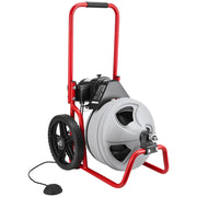 Drain Cleaner Machine 22m x 9.5mm, Sewer Snake Auger Manual Feed on Wheels, Portable Drain Cleaning Machine V952-GDSTJLSGTSSD3Q964001V3