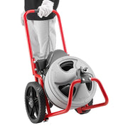 Drain Cleaner Machine 22m x 9.5mm, Sewer Snake Auger Manual Feed on Wheels, Portable Drain Cleaning Machine V952-GDSTJLSGTSSD3Q964001V3