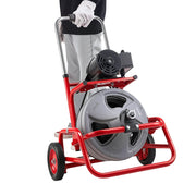 Drain Cleaner Machine 22m x 9.5mm, Sewer Snake Auger on Wheels, Manual Feed Drain Cleaning Machine with V952-GDSTJLSGTSSDJ4OVD001V3