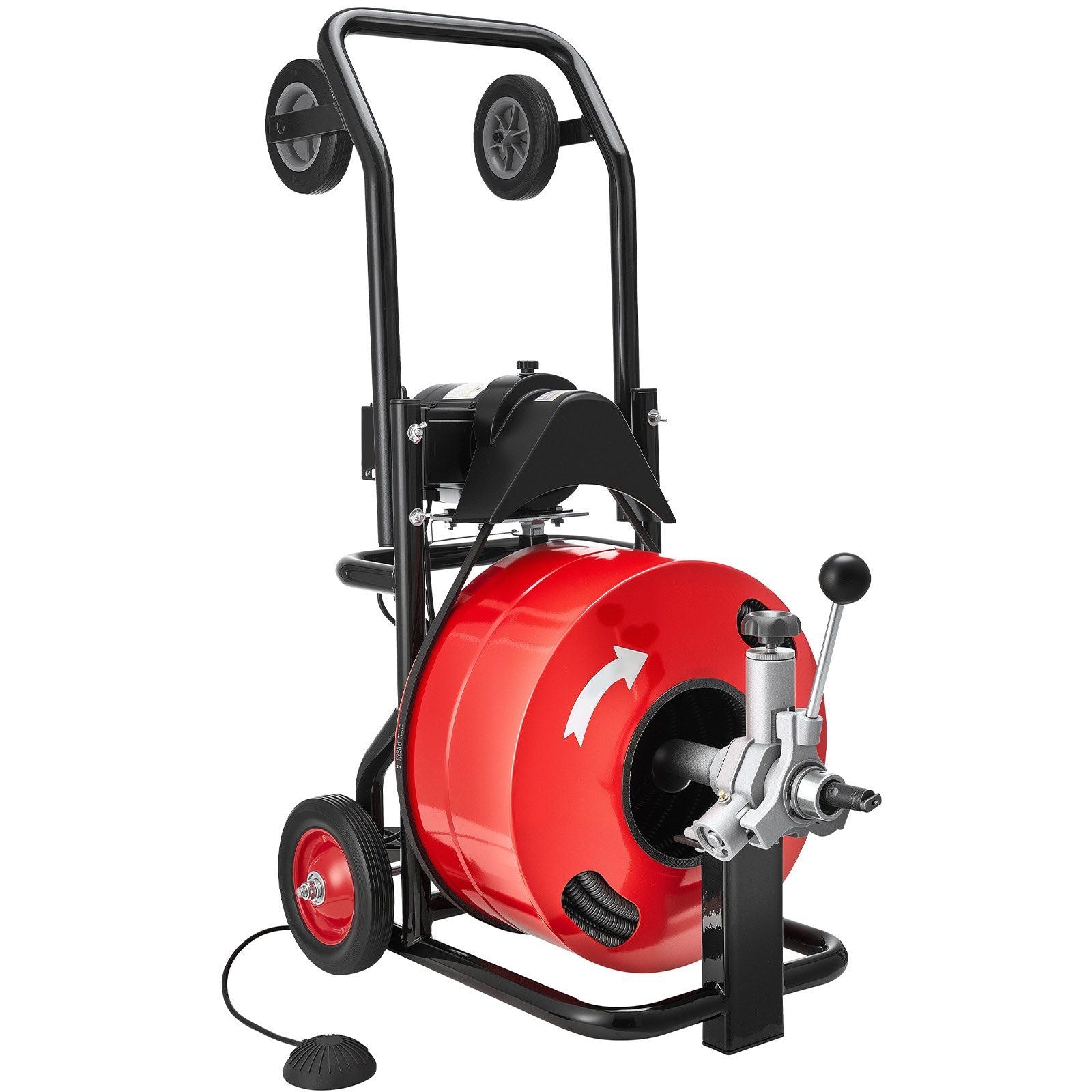 Drain Cleaner Machine 30m x 19mm, Auto Feed Sewer Snake Auger, Portable Drain Cleaning Machine with V952-GDSTJLSGTSZD6CZH9001V3