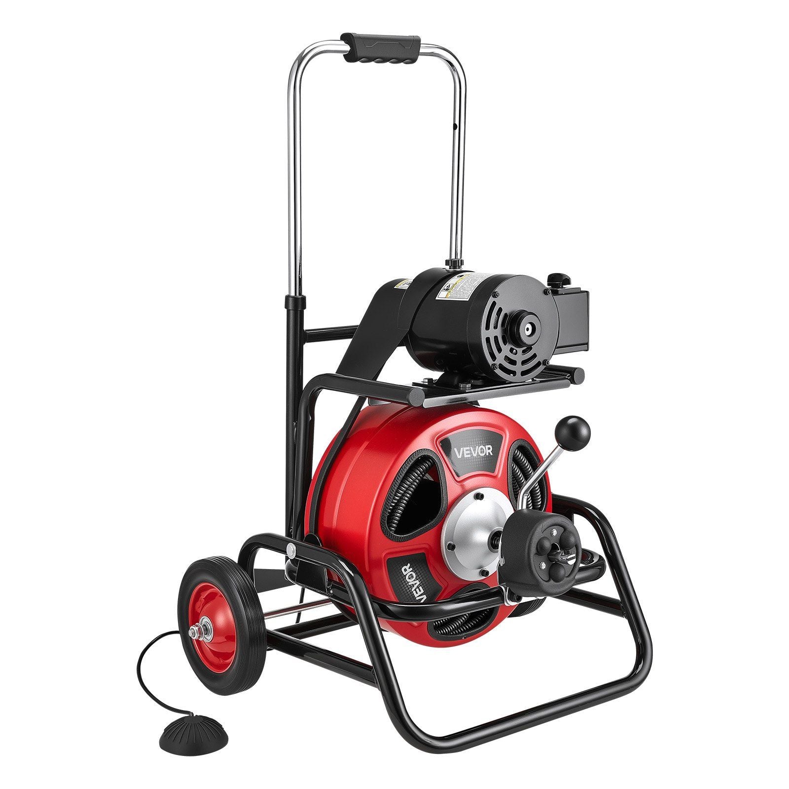 Drain Cleaner Machine 30m x 12.7mm, Auto Feed Sewer Snake Auger, Portable Drain Cleaning Machine with V952-GDSTJLSGTSZDYGHE9001V3