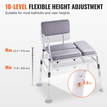 Tub Transfer Bench for Bathtub 500lbs, Shower Seats for Adults, Lightweight Shower Bench for Elderly and V952-GDSYGZYTLSLB6DTHDV0