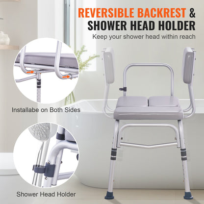 Tub Transfer Bench for Bathtub 500lbs, Shower Seats for Adults, Lightweight Shower Bench for Elderly and V952-GDSYGZYTLSLB6DTHDV0