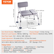 Tub Transfer Bench for Bathtub 500lbs, Shower Seats for Adults, Lightweight Shower Bench for Elderly and V952-GDSYGZYTLSLB6DTHDV0