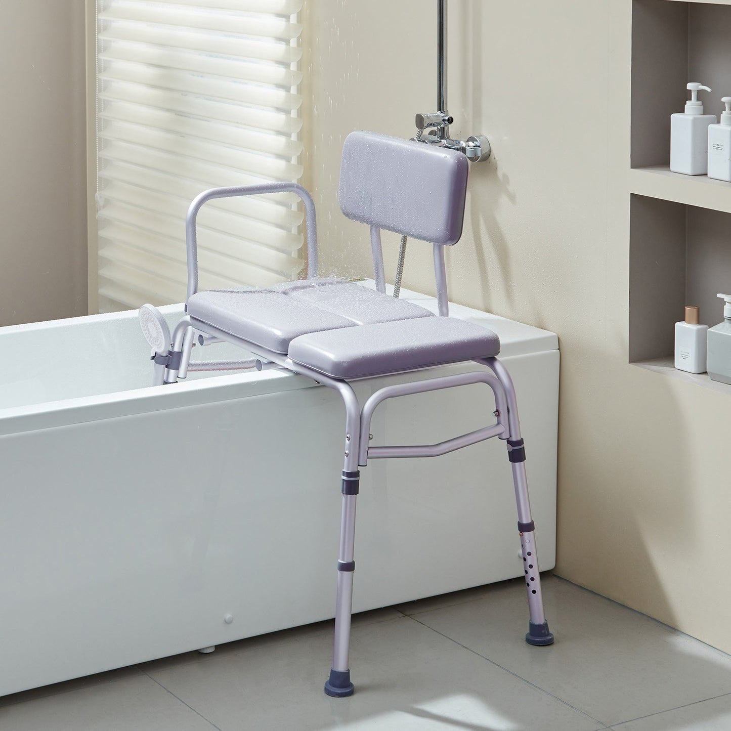 Tub Transfer Bench for Bathtub 500lbs, Shower Seats for Adults, Lightweight Shower Bench for Elderly and V952-GDSYGZYTLSLB6DTHDV0