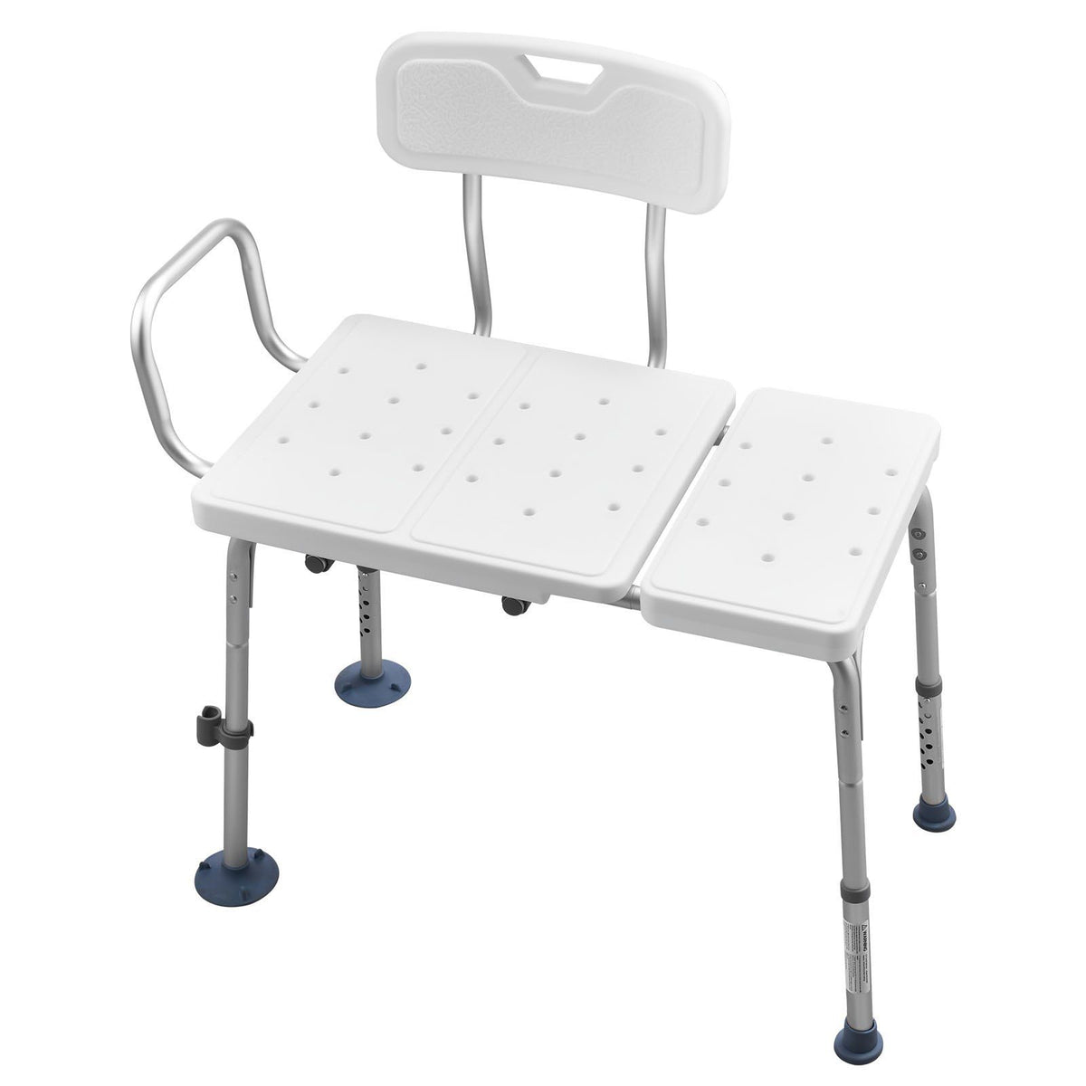 Tub Transfer Bench for Bathtub, 180 kg Capacity Heavy Duty Shower Chair with Arm, Backrest and Curtain Slot, V952-GDSYGZYTLSLB9D365001V0