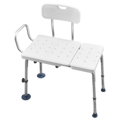 Tub Transfer Bench for Bathtub, 180 kg Capacity Heavy Duty Shower Chair with Arm, Backrest and Curtain Slot, V952-GDSYGZYTLSLB9D365001V0