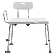 Tub Transfer Bench for Bathtub, 180 kg Capacity Heavy Duty Shower Chair with Arm, Backrest and Curtain Slot, V952-GDSYGZYTLSLB9D365001V0