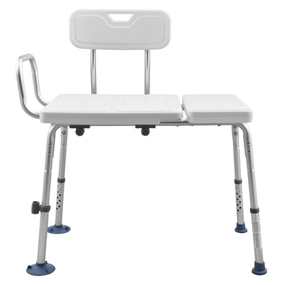 Tub Transfer Bench for Bathtub, 180 kg Capacity Heavy Duty Shower Chair with Arm, Backrest and Curtain Slot, V952-GDSYGZYTLSLB9D365001V0